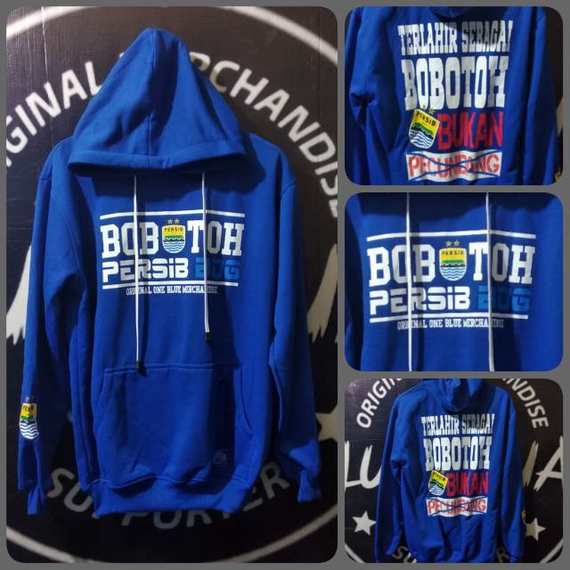 Sweater Bobotoh Persib bukan pecundang/sweater persib rasis persija biru