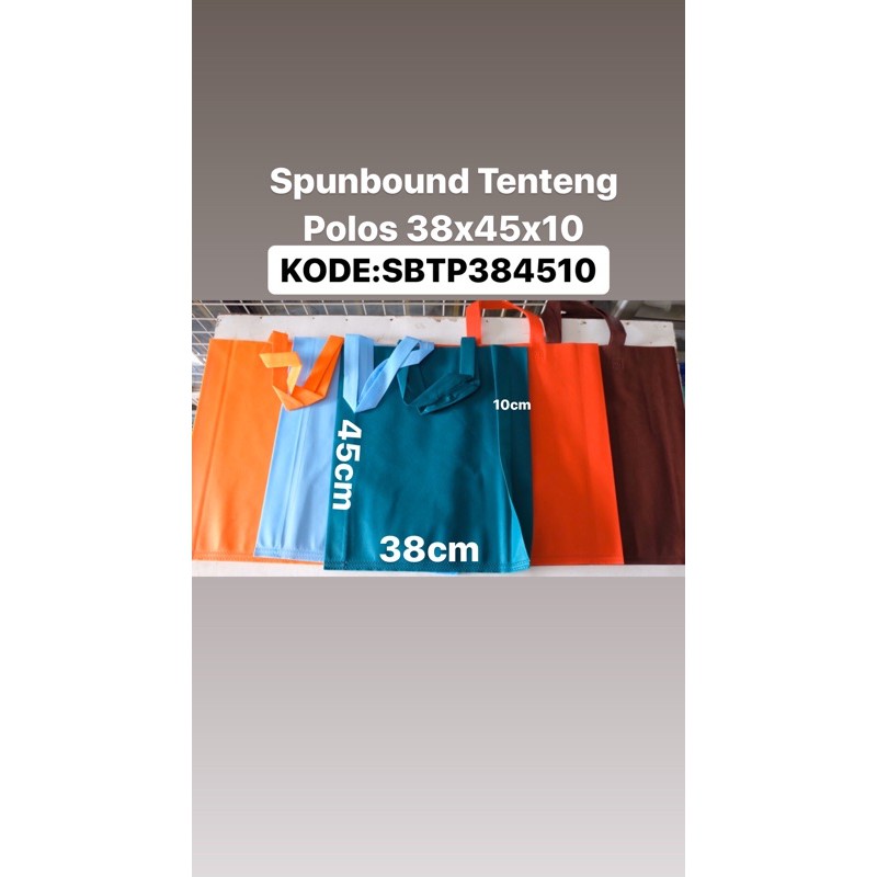

tas kain spunbound tenteng polos 38x45x10 isi 12