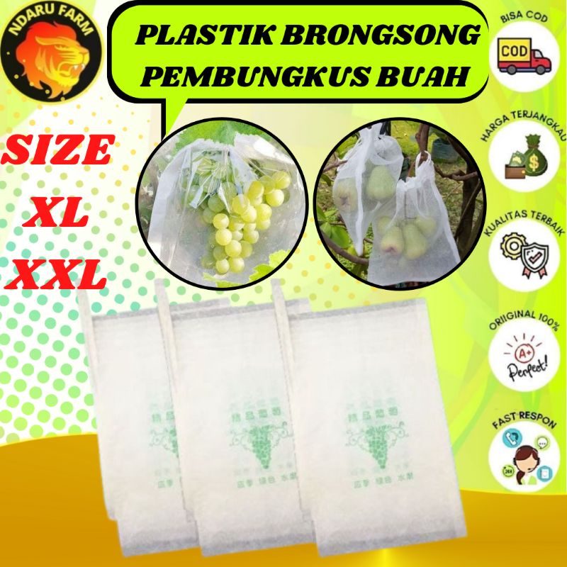 Plastik Brongsongan Pembungkus Buah Transparan NDARUFRAM