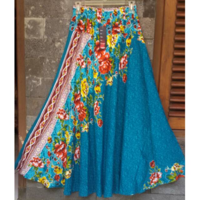 PROMO Rok Panjang katun motif /Lega bunga miring
