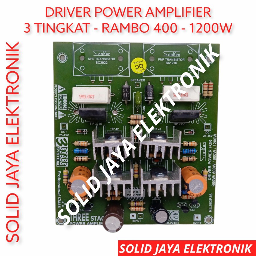 KIT DRIVER POWER 3 TINGKAT RAMBO 3 STAGE SYSTEM POWER AMPLIFIER AUDIO POWER 3 STAGE RANIC 332