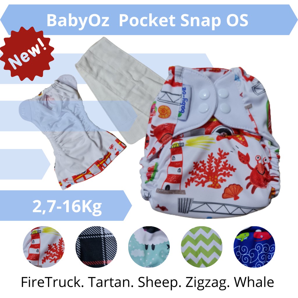 Clodi pocket onesize baby oz set insert katun bambaa