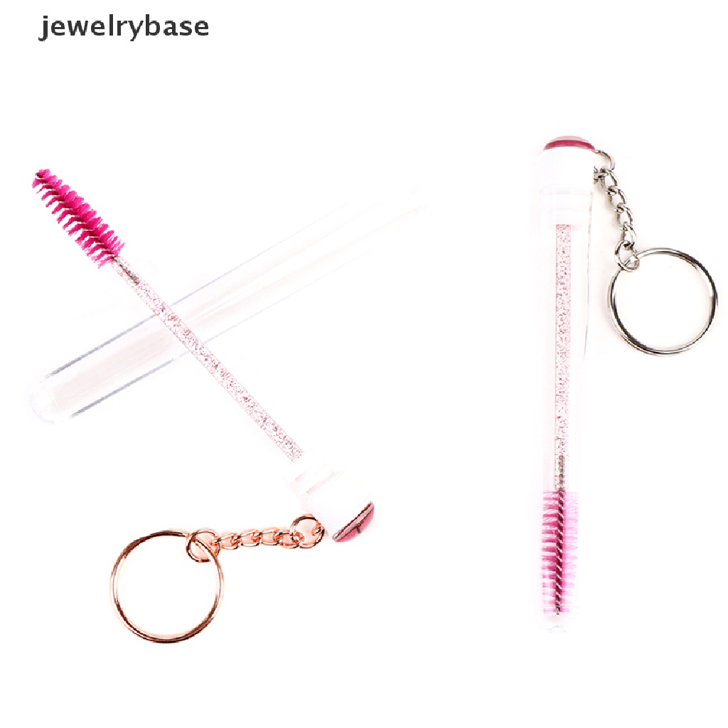 (jewelrybase) Tabung Brush Maskara Glitter Dengan Rantai Untuk Extension Bulu Mata