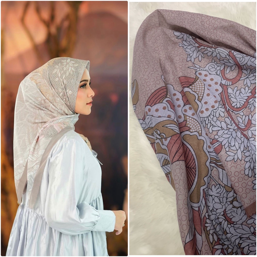 Hijab Voal Motif Premium / Hijab Segi Empat Voal Motif Premium Laser Cut / Jilbab Voal Motif Laser C