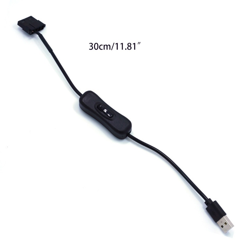 Btsg 30cm USB to 3Pin/4Pin Untuk Case Fan Adapter Connector Kabel (USB-3Pin/4Pin Ca