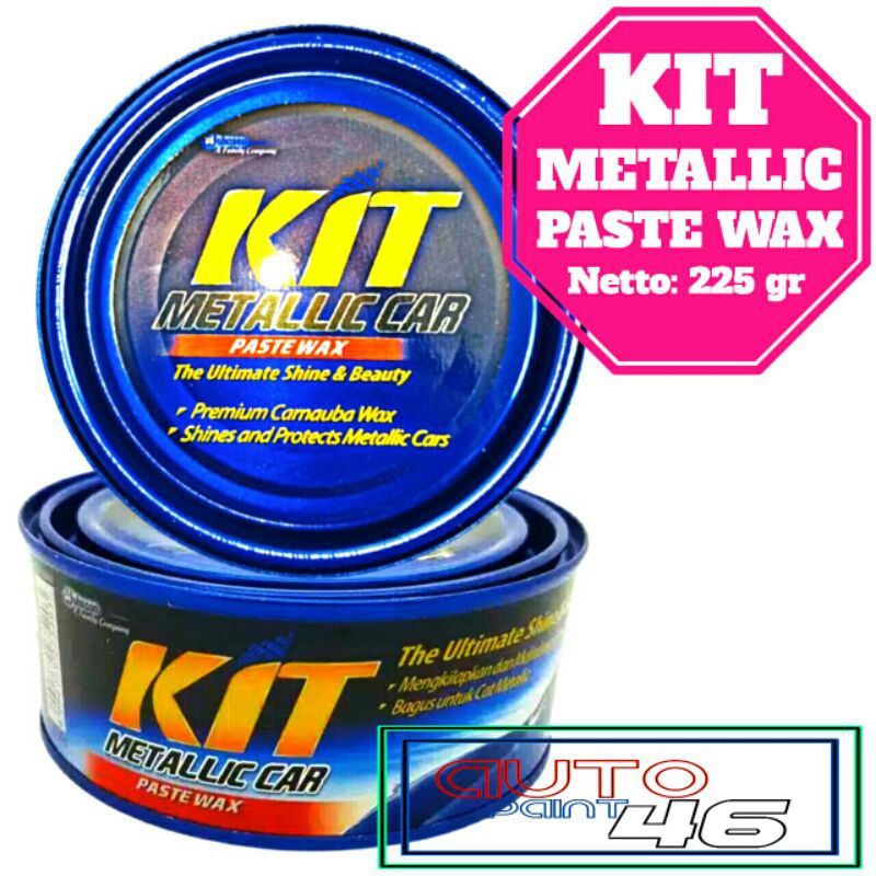 Kit Metallic Car/Kit Paste Wax/Kit Biru/Kit Poles Paste Wax 225 gram