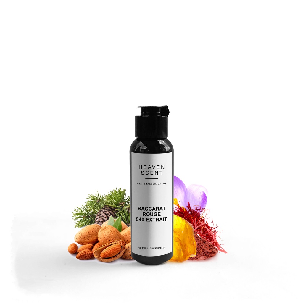 HEAVEN SCENT Refill Luxury Reed Diffuser 100 ml - Pengharum Ruangan Aromaterapi Inspired by Fragrance-BR540 Extrait