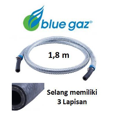 SELANG ORI Regulator BLUE GAZ 1,8 Meter SNI Asli LPG Gas original