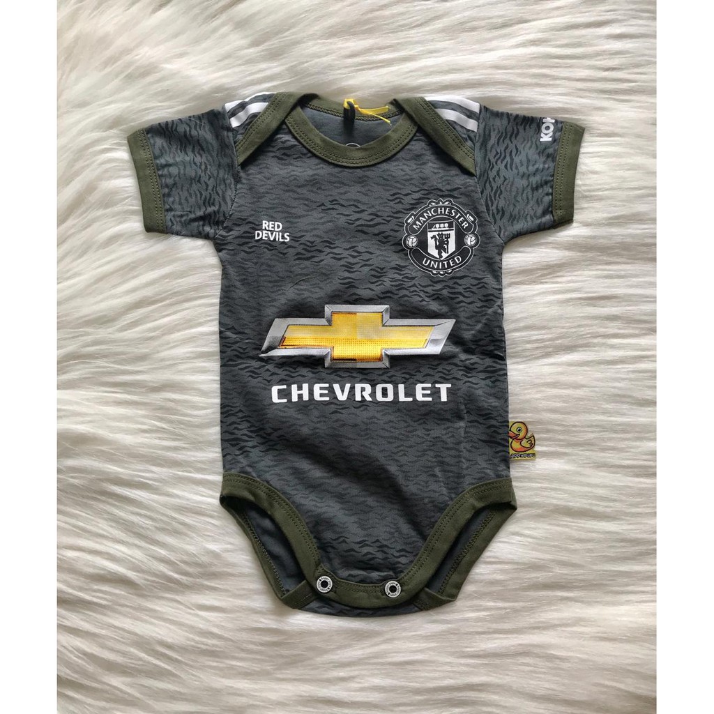 BABY JUMPER BOLA MU AWAY, JERSEY BAYI, BAJU BOLA BAYI