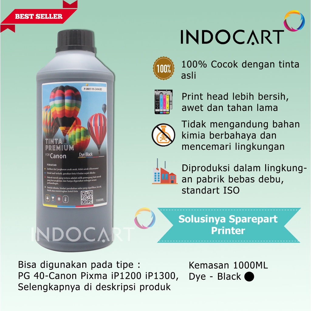 Tinta Premium Canon GI790 GI 790 G1000 G2000-Dye Ink-1kg