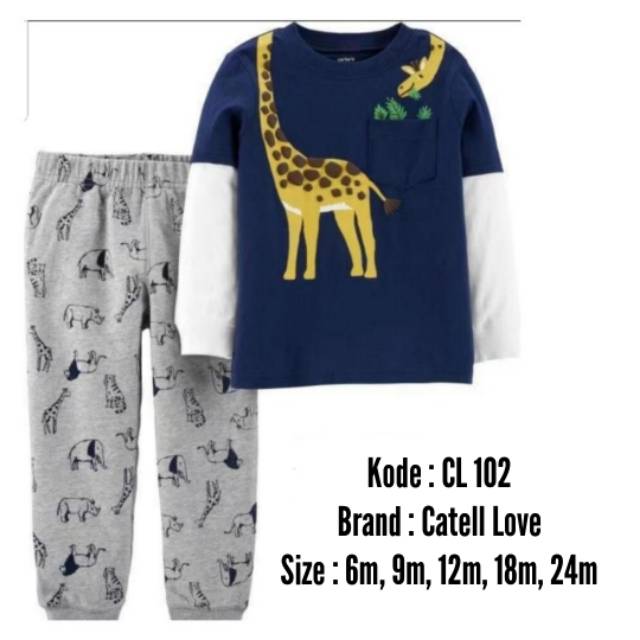 Carter Setelan 2in1 Longtee + Longpants By.Catell Love