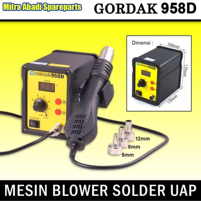 Jual Mesin Blower Solder Uap Portabel Portable Gordak 958D Shopee