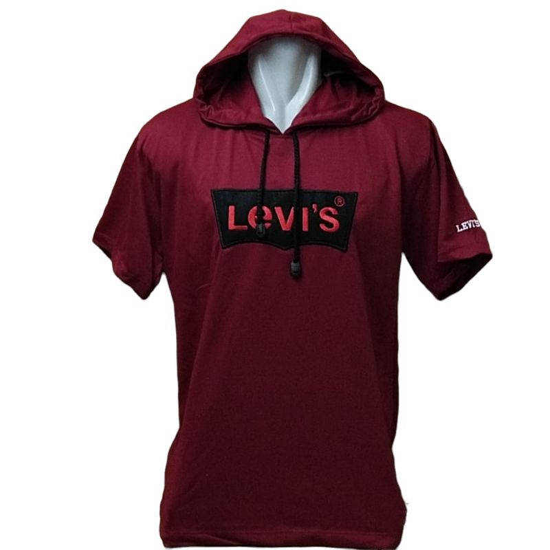 kaos kupluk/hoodie lengan pendek