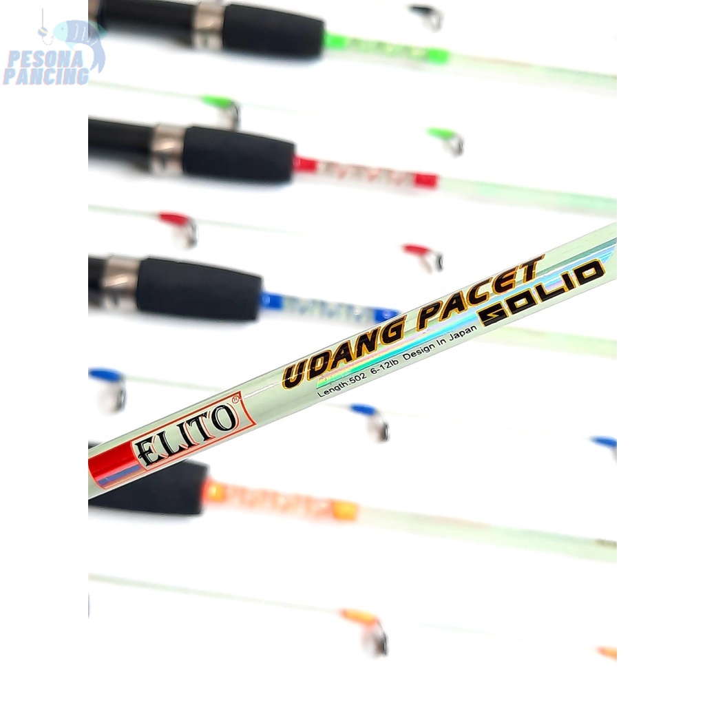 Joran Pancing ELITO UDANG PACET Fiber Solid Transparan  120-150 Sangat LENTUR