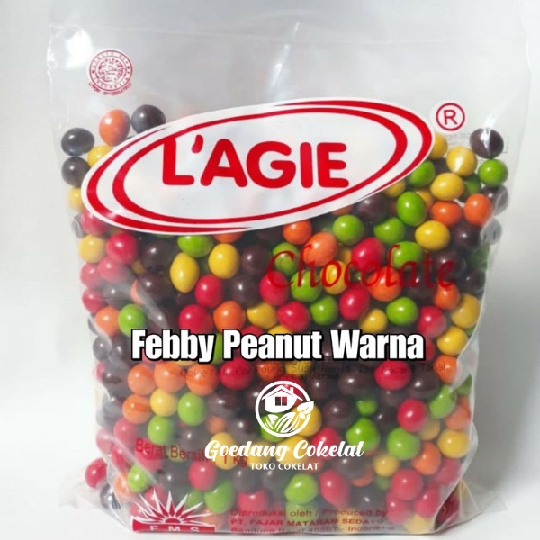 

COKLAT LAGIE L'AGIE FEBBY PEANUT WARNA WARNI COKELAT COKLAT ISI KACANG 1 KG
