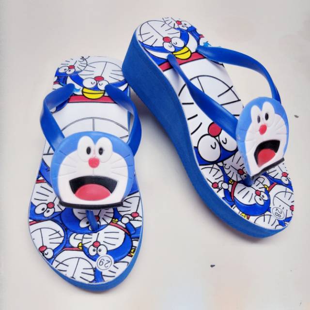 Sandal wedges  doraemon anak 21 sampai dengan 35 NEW