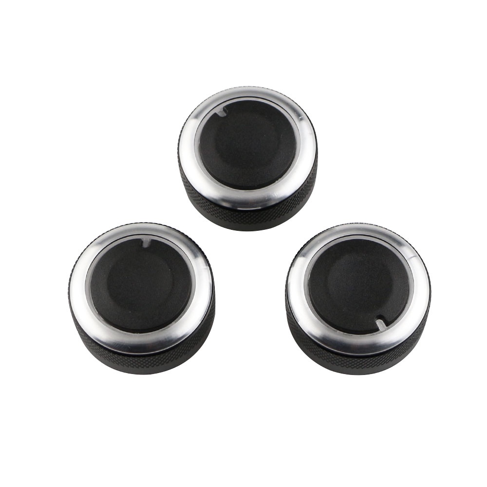 3 Pcs / set Tombol Kontrol AC Mobil Bahan Aluminum Alloy Untuk Mazda 3 Axela 2014-2017