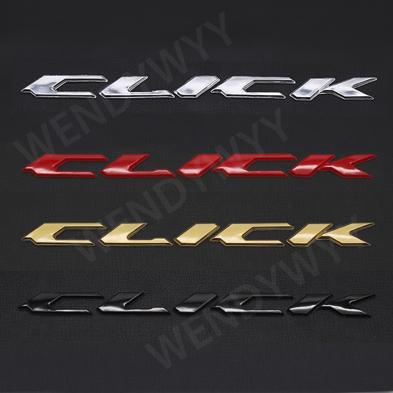 2pcs Stiker Emblem 3D Aneka Warna Anti Air Untuk Honda Click &amp; 125i / 150i