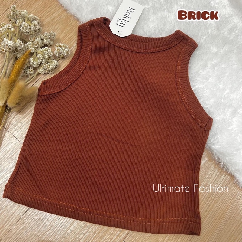 Nadine Tanktop Knit -  Tank Top Crop - Baju Atasan Knit Dalaman Wanita Korean Top Kekinian