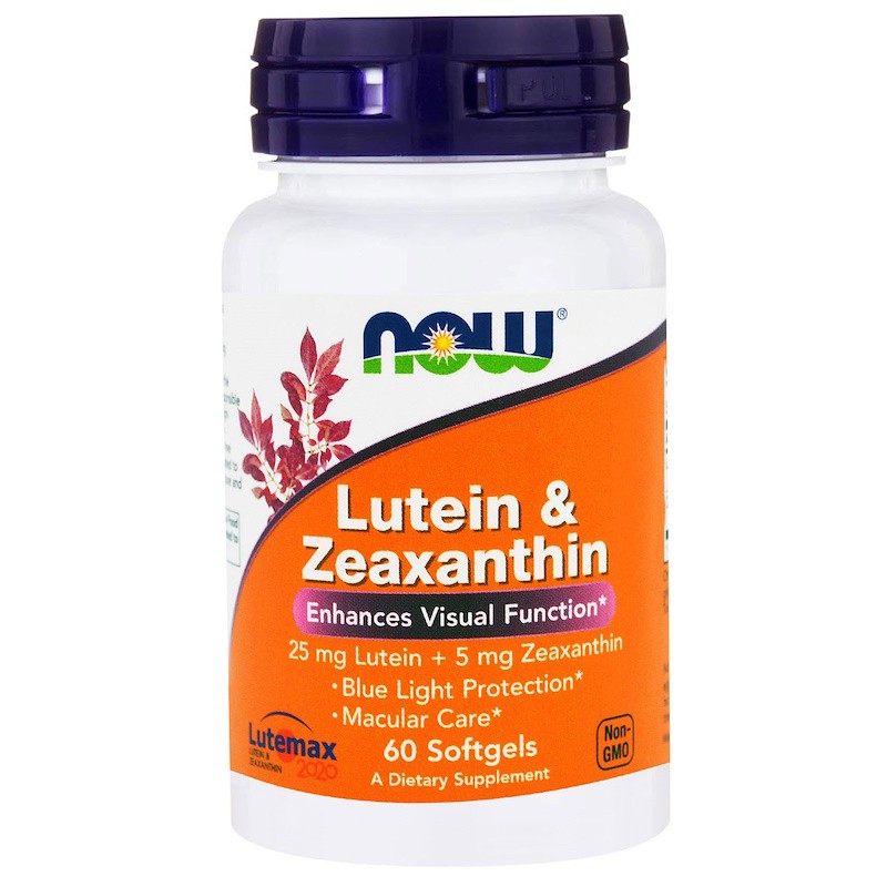 Now Food Lutein &amp; Zeaxanthin 60 Softgels Now Lutein Zeaxanthin Kesehatan Makula Mata ORI USA