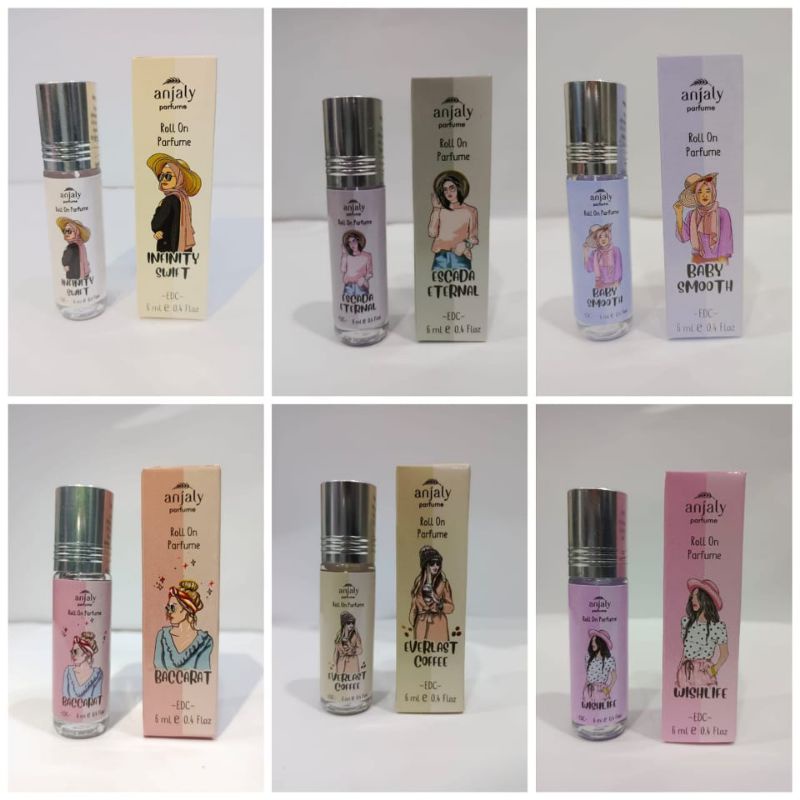 Parfum Anjaly Roll On Parfume 6ml Ori BPOM / Anjaly Parfum Wanita Wangi Tahan Lama / Anjaly Parfume Roll On / Parfum Sehari-Hari / Parfum Tahan Lama / Parfum Roll On / Parfum Wangi Lembut Elegan / Parfum Mini / Parfum Aroma Wangi / Parfum Murah &amp; Wangi