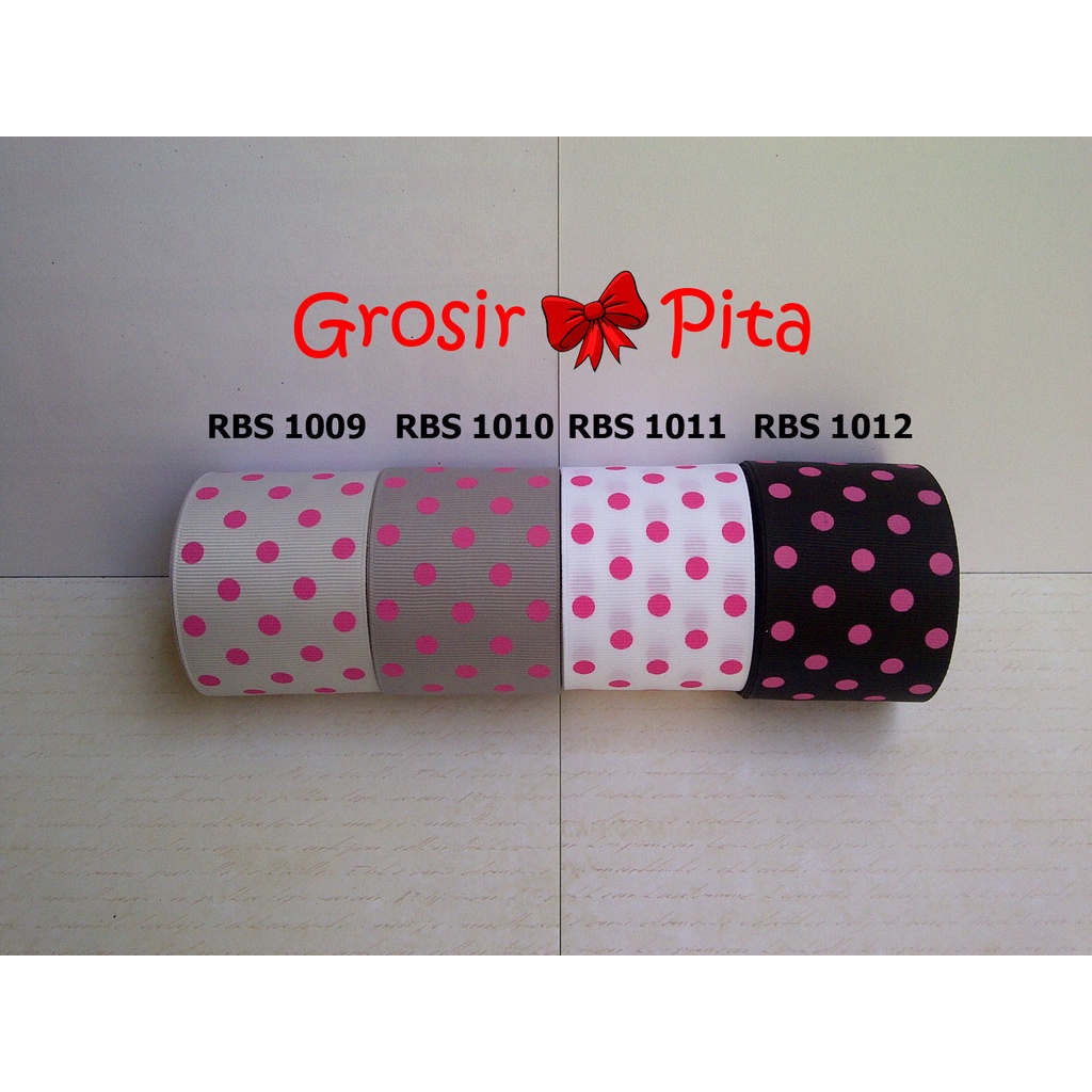 

(25 yard) Pita Grosgrain Motif Polkadot RBS 1009,1010,1011,1012 | Toko Bahan Craft | Grosir Pita