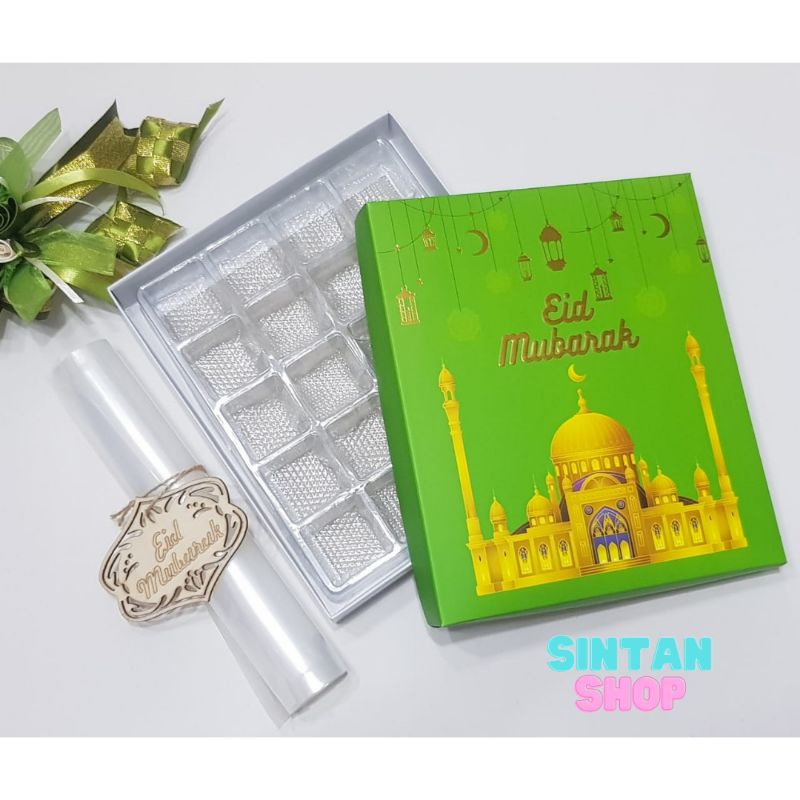 

5pcs Box Nastar Sekat 20/30 Uk 22x19x4 cm Tema Eid Lebaran Idul Fitri