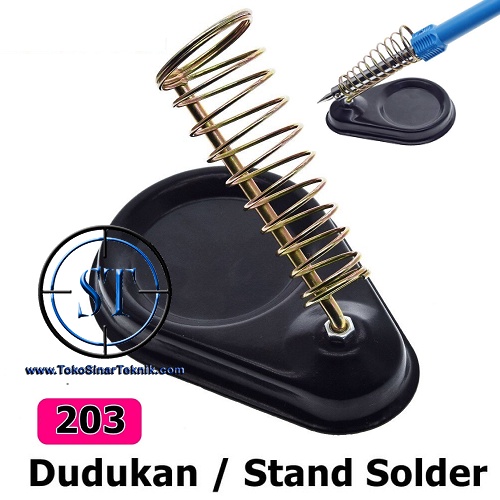 Dudukan Solder Stand Soldering Keramik Batu Jaring Besi Dudukan Tempat Solder Type 203 Kuat Kokoh Keras