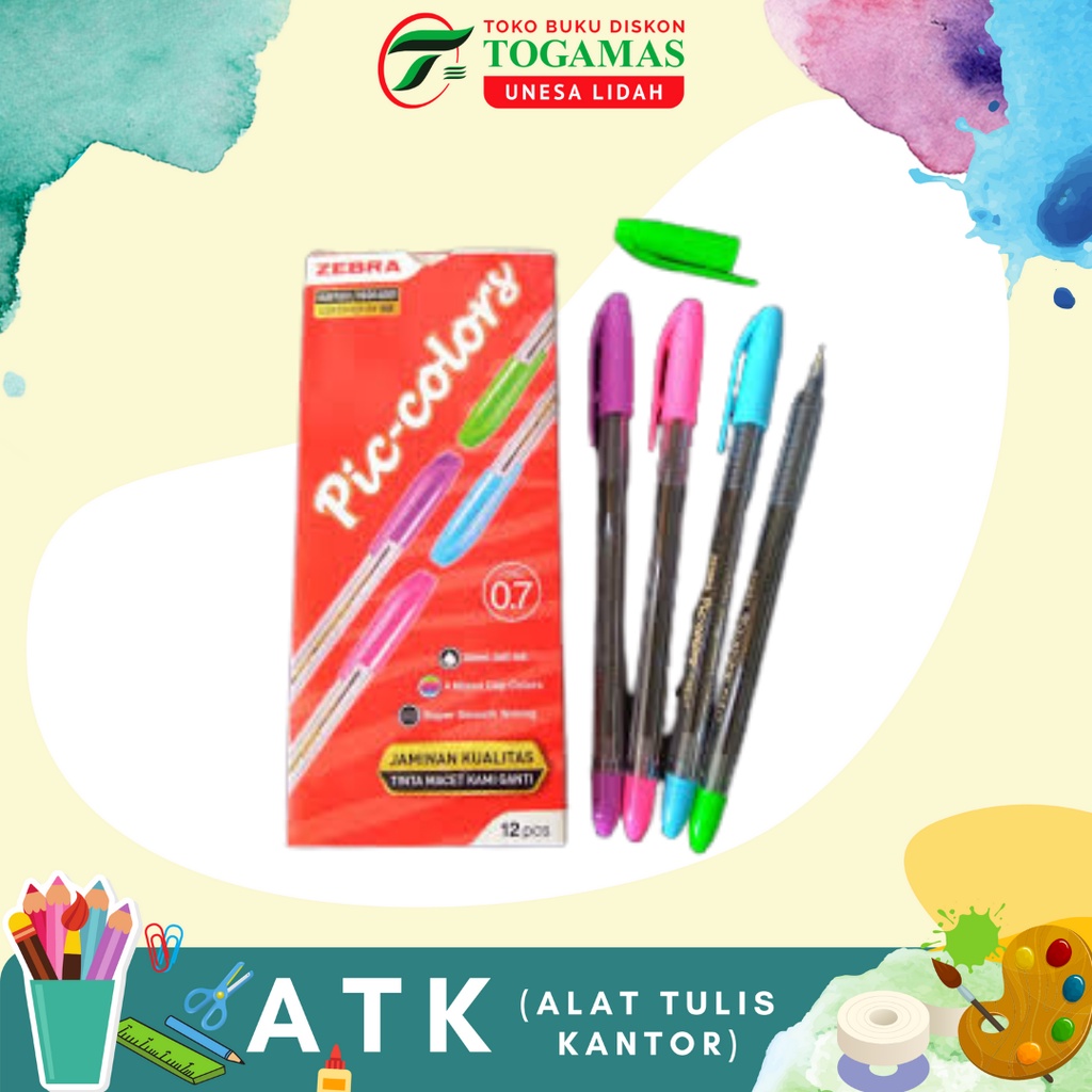 

BALLPEN ECER PIC-COLORS FINE 0.7 SEMI GEL ZEBRA (BLACK)