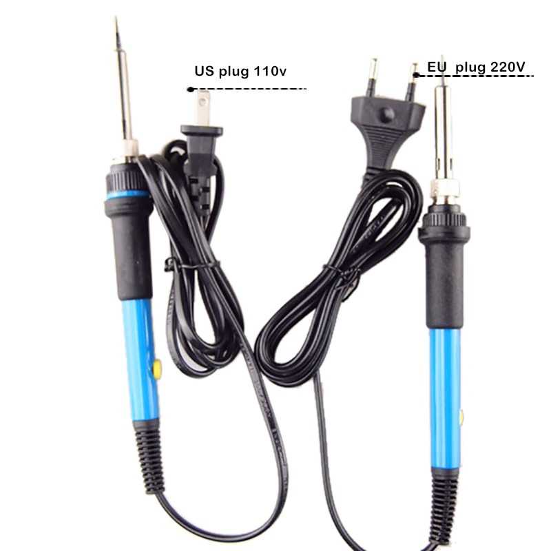 Solder Iron Adjustable Temperature 60W / Solder Uap Blower Goot Mini Hp Handphone Sunshine Listrik Timah Las Terkiro Tembak Temperatur Station Potong Pemotong Kain Full Set Lancip Lengkap Runcing Portable / Solderan Listrik Timah / Soldering Murah Ori