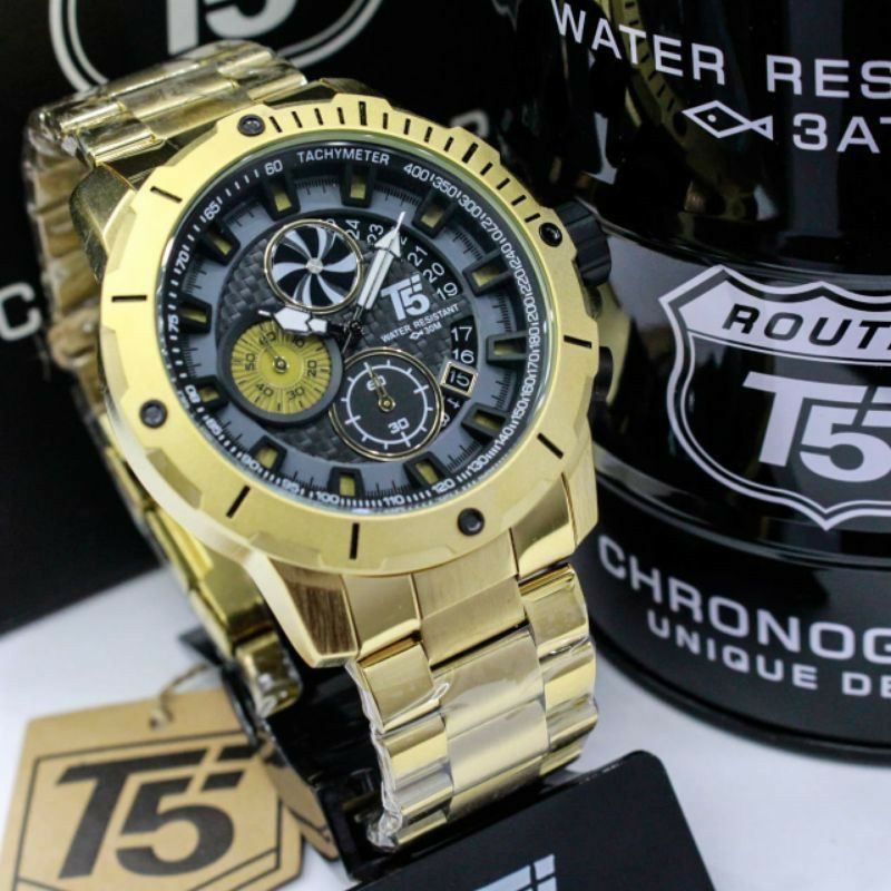 Jam Tangan Pria T5 H 3787 ORIGINAL Chronograph Bergaransi