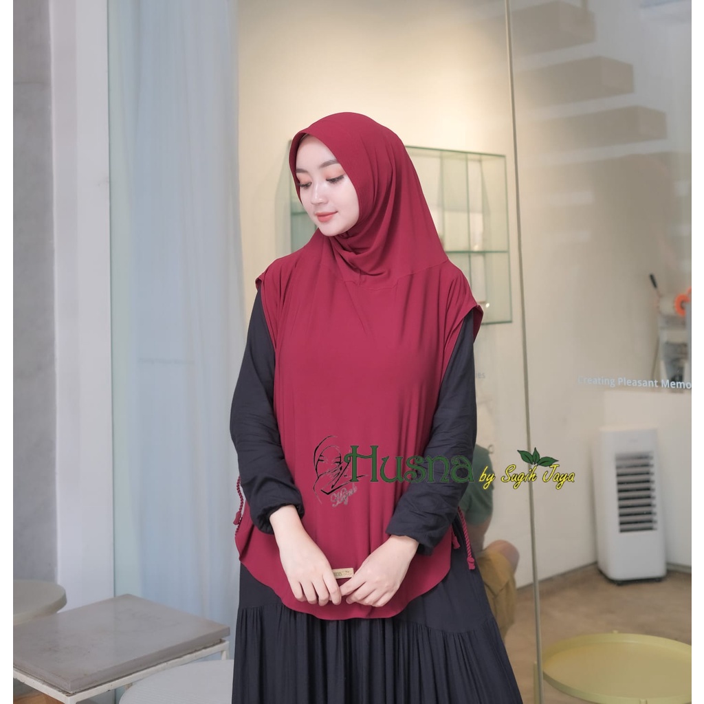 Terbaru Husna Hijab Sport khadijah Cardi Ropel Jersey Premium Zara