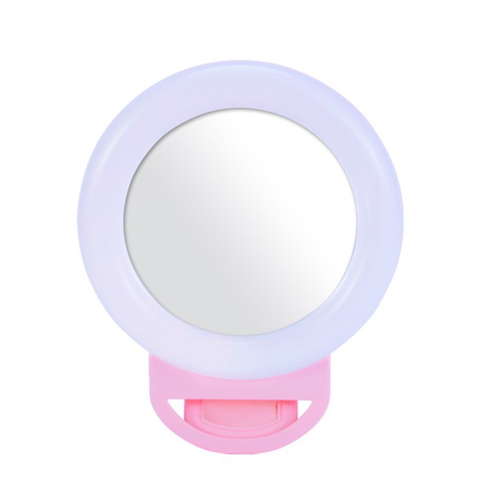 A4S RGB Selfie ring light portable Makeup kaca Mirror Clip Fill Light