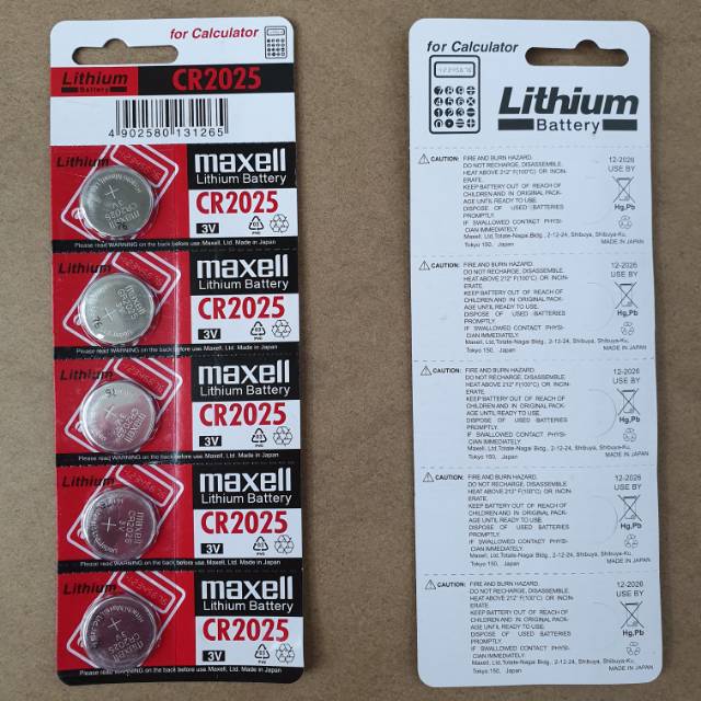 Original Maxell CR 2025 CR2025 Batre / Baterai / Battery Original