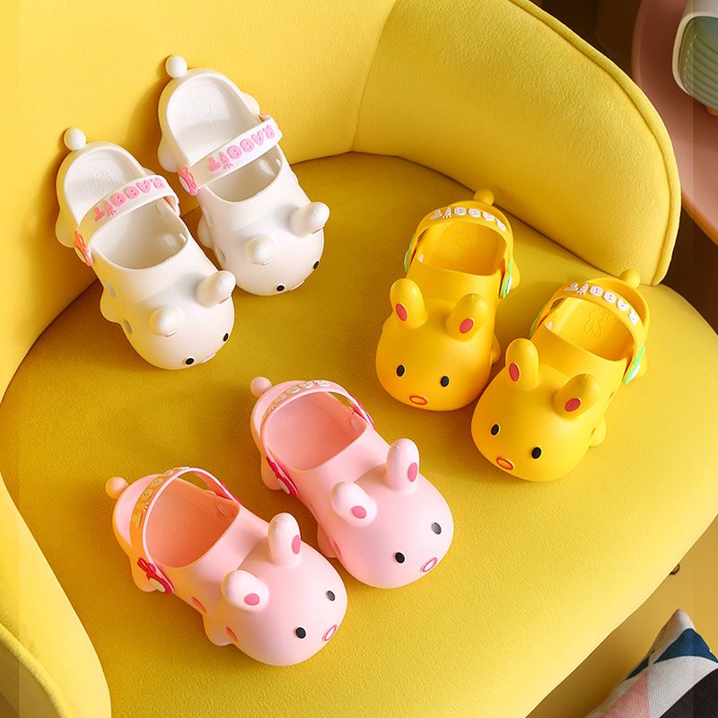 Sandal anak perempuan karet sepatu anak cewek sepatu sandal pao pao bentuk kelinci lucu