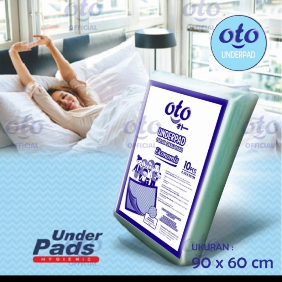 OTO / HEALER UNDERPAD PERLAK SEKALI PAKAI 60X90 ISI 10 PCS PER PACK