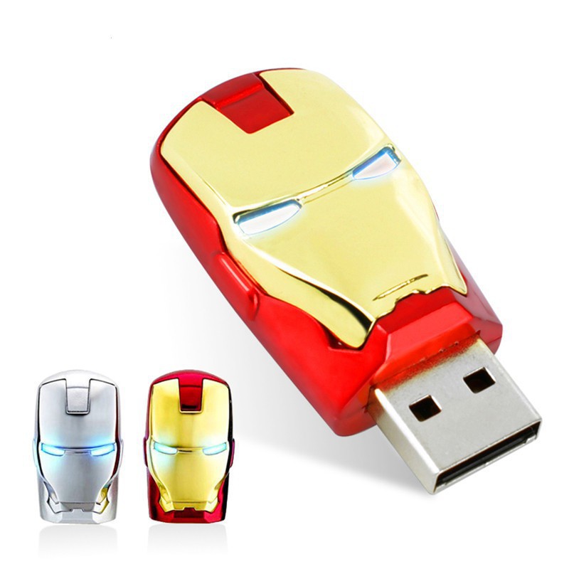 Metal Avengers Iron man LED Pen Drive USB 2.0 Portable Flash Drive