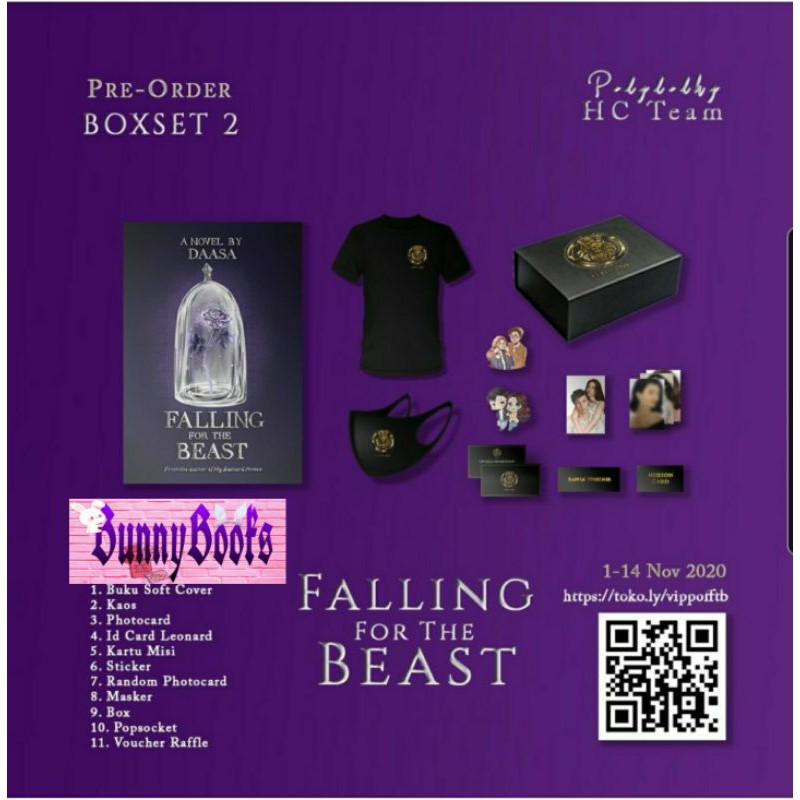 Po novel Falling for The Beast + hadiah po - Dyah Ayu / daasa ( Daasa97 ) original