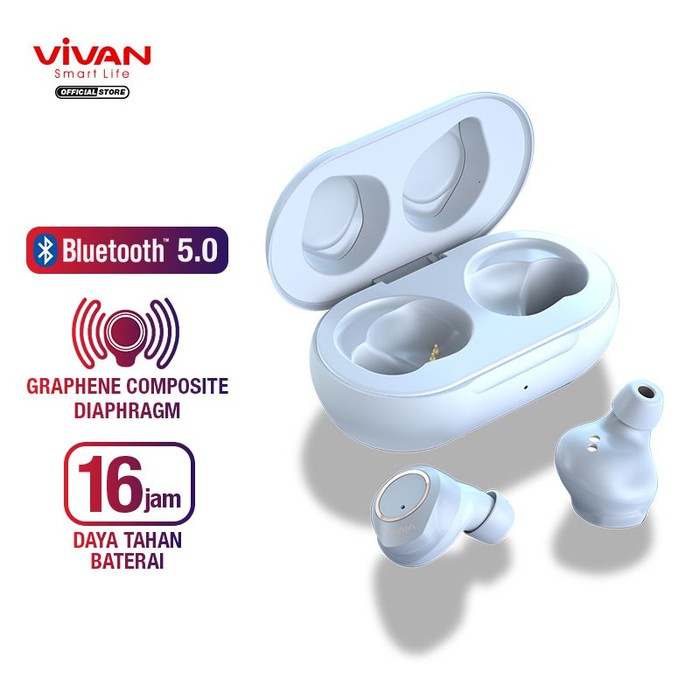 EARPHONE BLUETOOTH VIVAN LIBERTY T100 ORIGINAL GARANSI