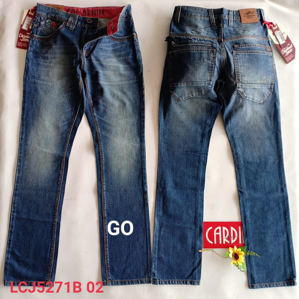 gof CARDINAL CELANA PANJANG JEANS Pria Celana Panjang Regular Regular Fit Men Jeans Bermuda Casual