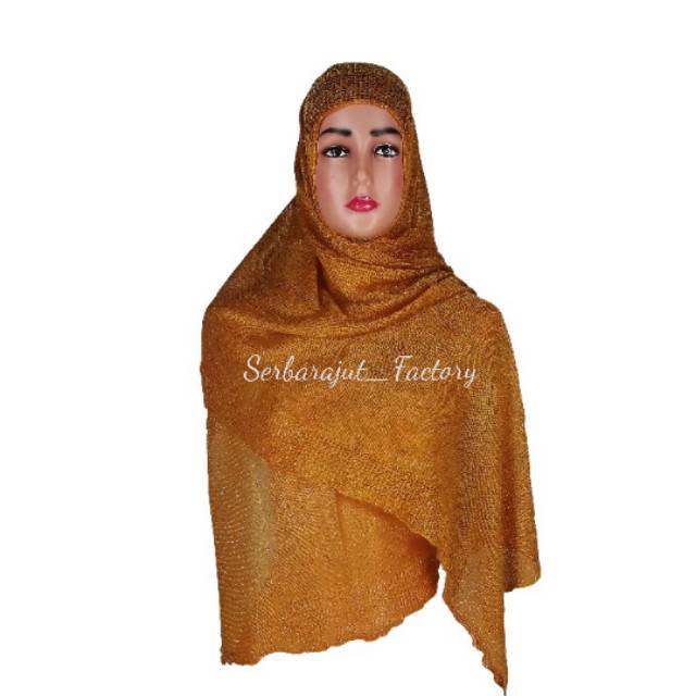 Pashmina Rajut Glitter/Pashmina Rajut/Kerudung Pengantin/Tile