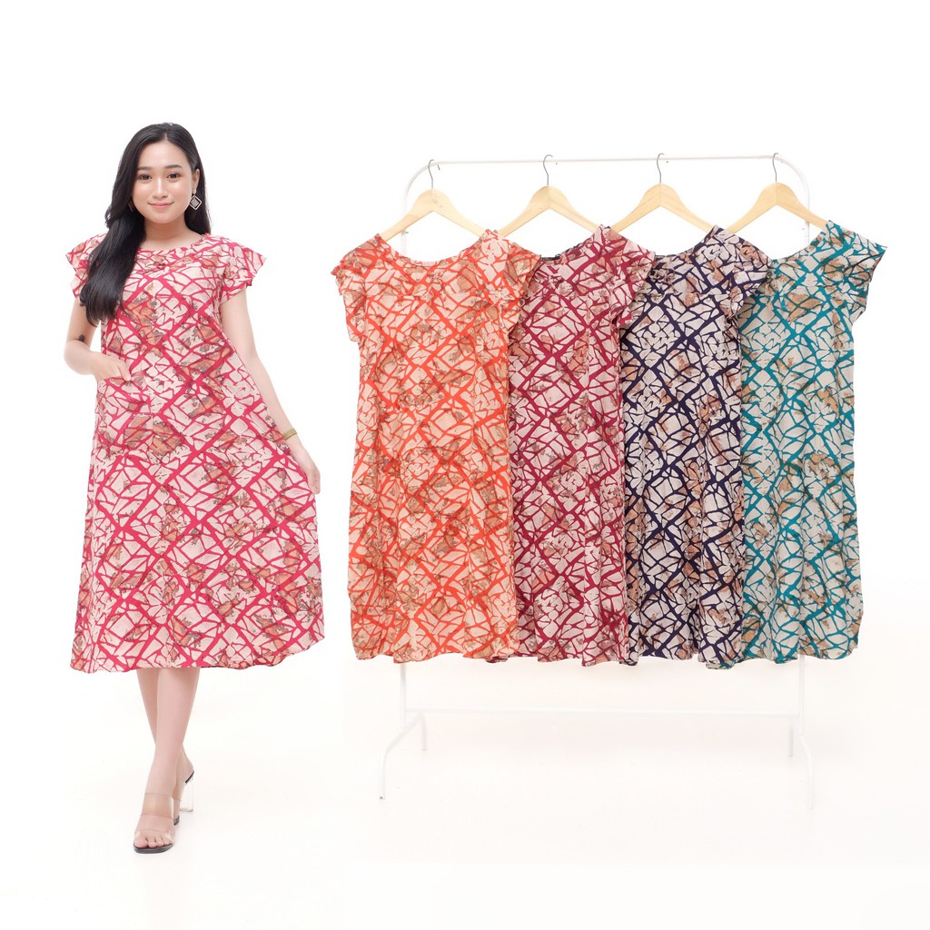  Risna  Batik  Daster  Yukensi Mina Tanpa lengan Batik  Cap 