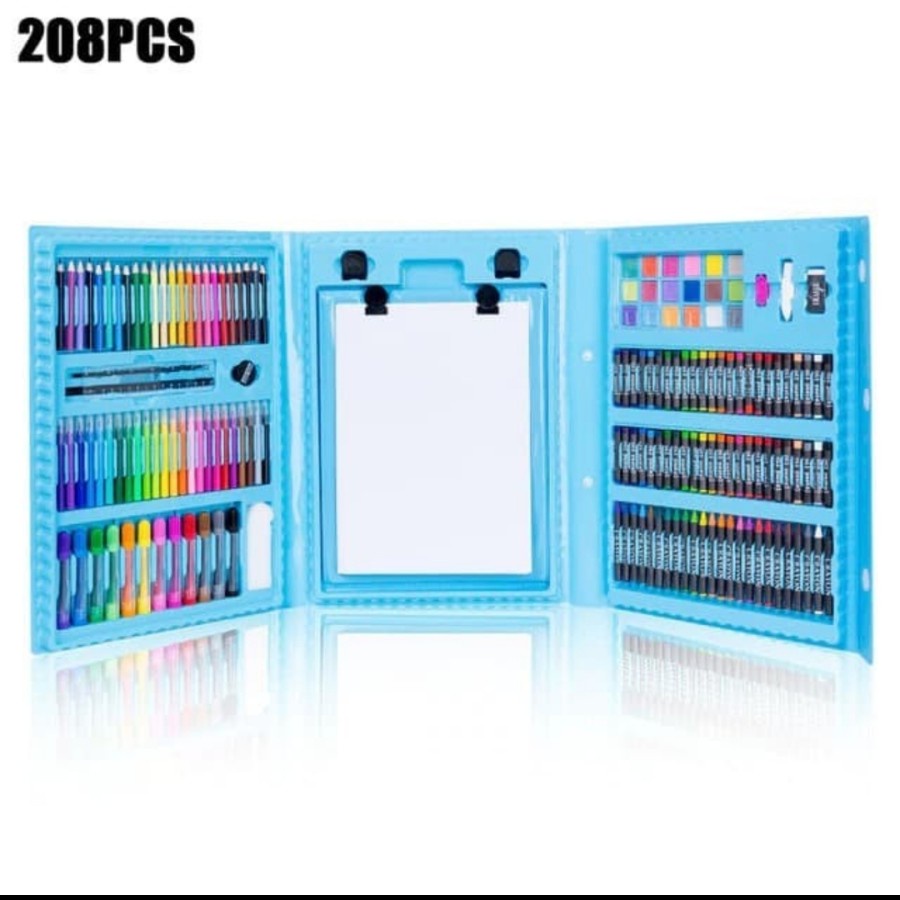 Crayon Anak Set 208 pcs Pensil Warna Alat Lukis Gambar Jumbo Sekolah A