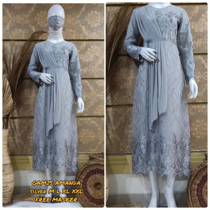 GAMIS TILLE AMANDA/GAMIS SELENDANG/GAMIS PESTA/BY LC