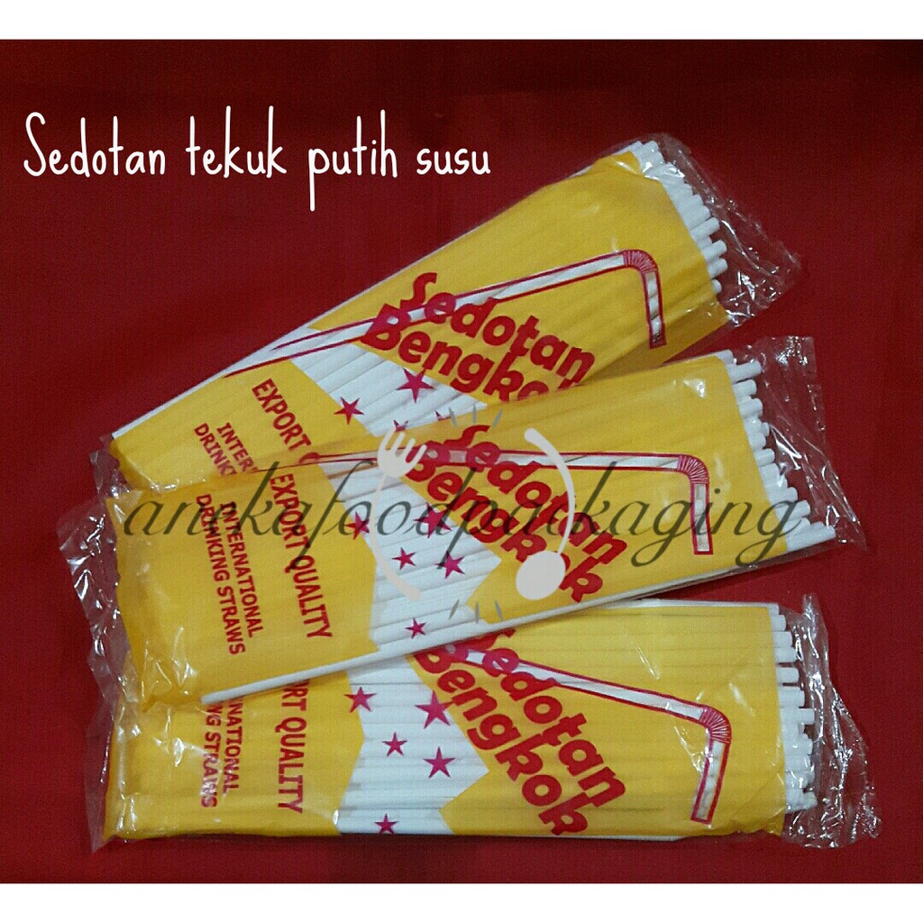 Sedotan tekuk/sedotan bengkok putih susu