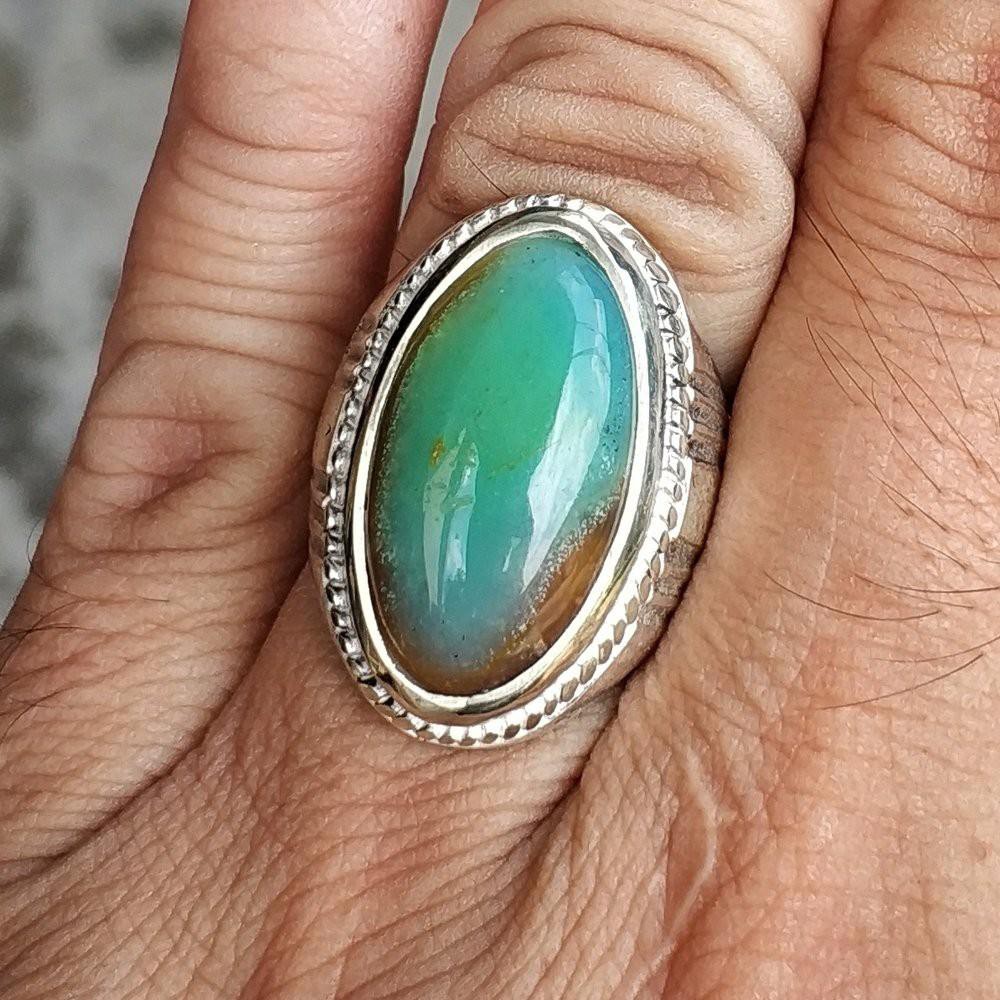 CINCIN BATU AKIK NATURAL GARUT CIKOLAK HIJAU SEMI PANDAN