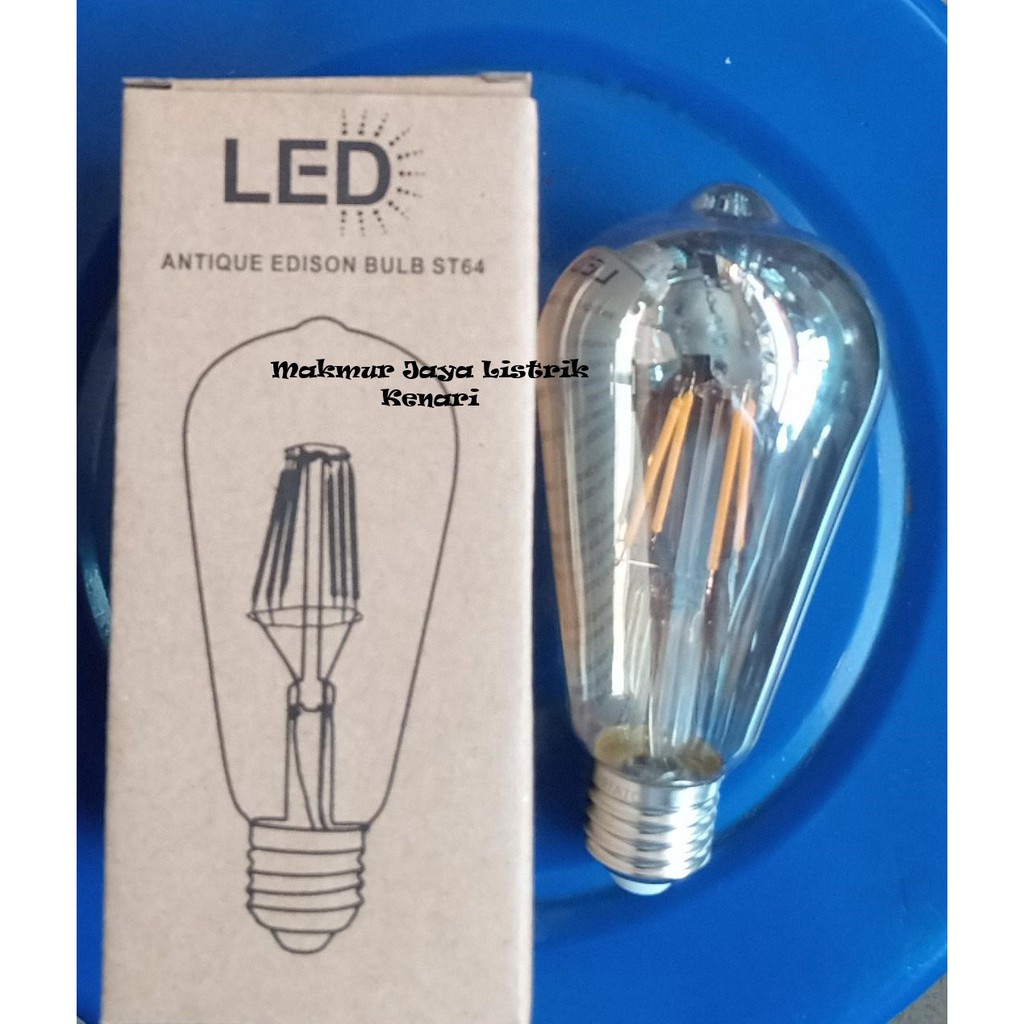 LAMPU LED FILAMENT 4W / LAMPU EDISON 4 WATT E27 / LED BULB ST64