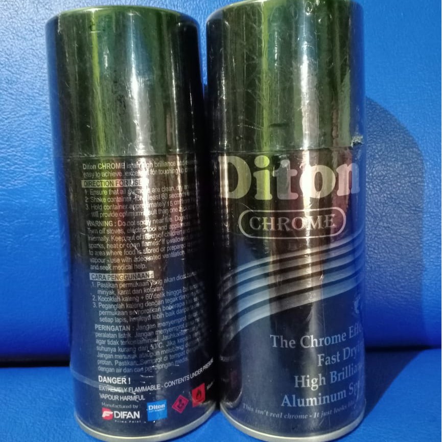 Pilok Pilox Cat Semprot Diton Chrome / Warna Stainless (Varian 150ml &amp; 300 ml)