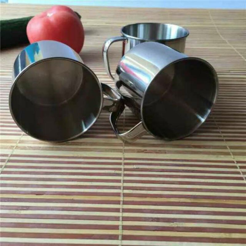 ~ PIYOSHI08 ~ Mug Stainless Cangkir Enamel Cup Mini Murah PD83