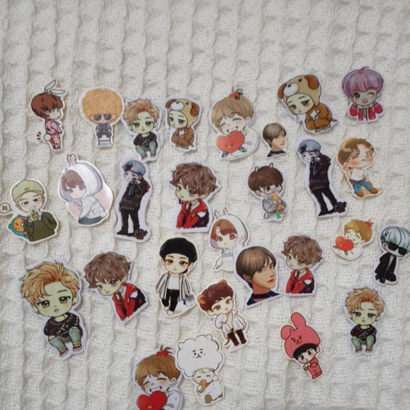 

28 pcs bts cute chibi bt21 stiker sticker bujo ticket planner bullet journal army